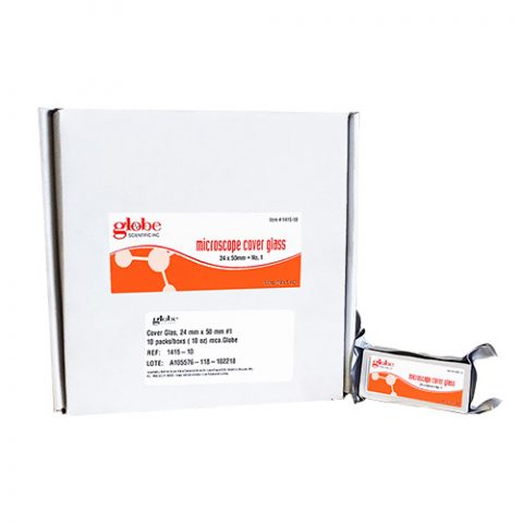 Cargue la imagen en el visor de la galería, Cubreobjetos de vidrio de 24 x 50 mm Globe - con 650 piezas