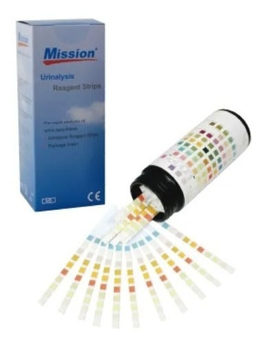 Tiras de Uroanálisis Mission de 10 Parámetros - Kit con 100 pruebas