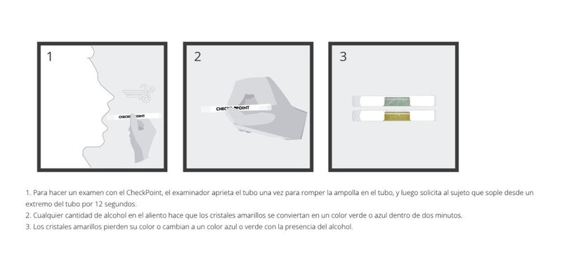 Cargue la imagen en el visor de la galería, Prueba Rápida Checkpoint Detecta Alcohol En Aliento - Con 25