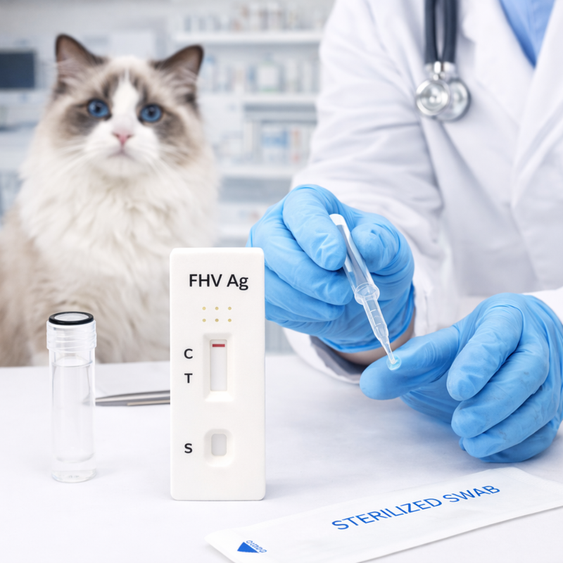 Cargue la imagen en el visor de la galería, Prueba de Virus del Herpes Felino Vechek - Kit con 10 pruebas