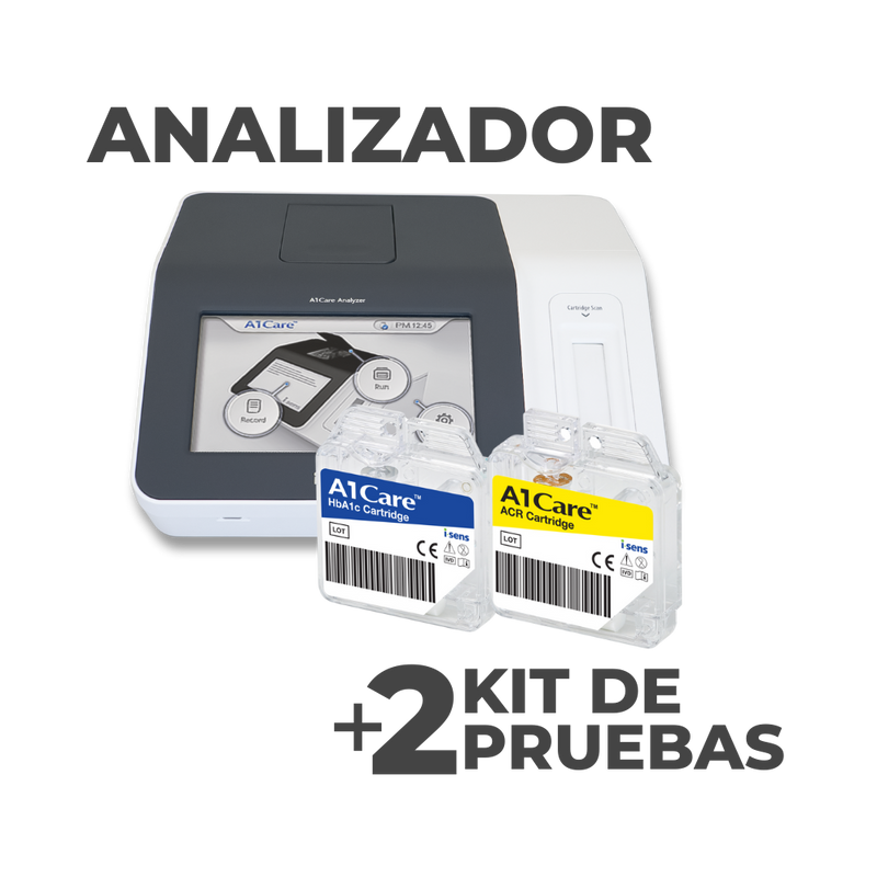 Cargue la imagen en el visor de la galería, Analizador A1Care para Hemoglobina Glicosilada (HbA1c) y Albúmina-Creatinina (ACR) i-Sens
