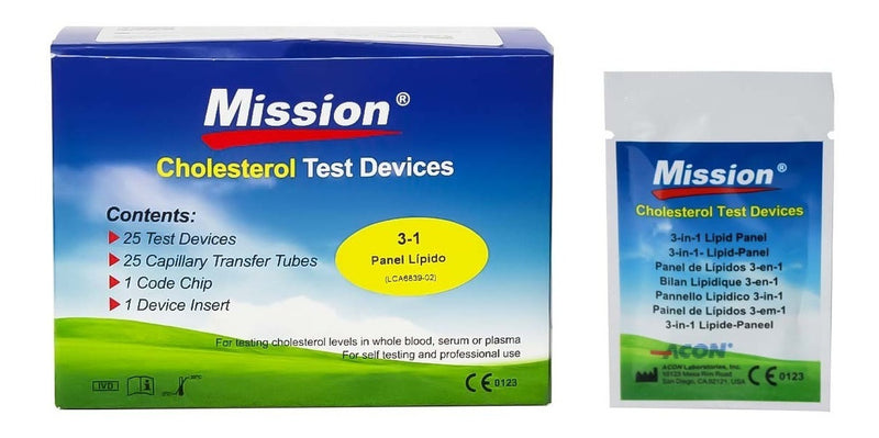 Cargue la imagen en el visor de la galería, Panel Mission 3 en 1 para detección de Lípidos - Kit con 25 pruebas
