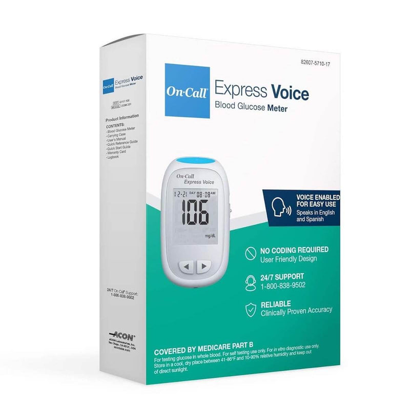 Cargue la imagen en el visor de la galería, Glucómetro Con Voz On Call Express Voice Acon (Sólo Medidor)