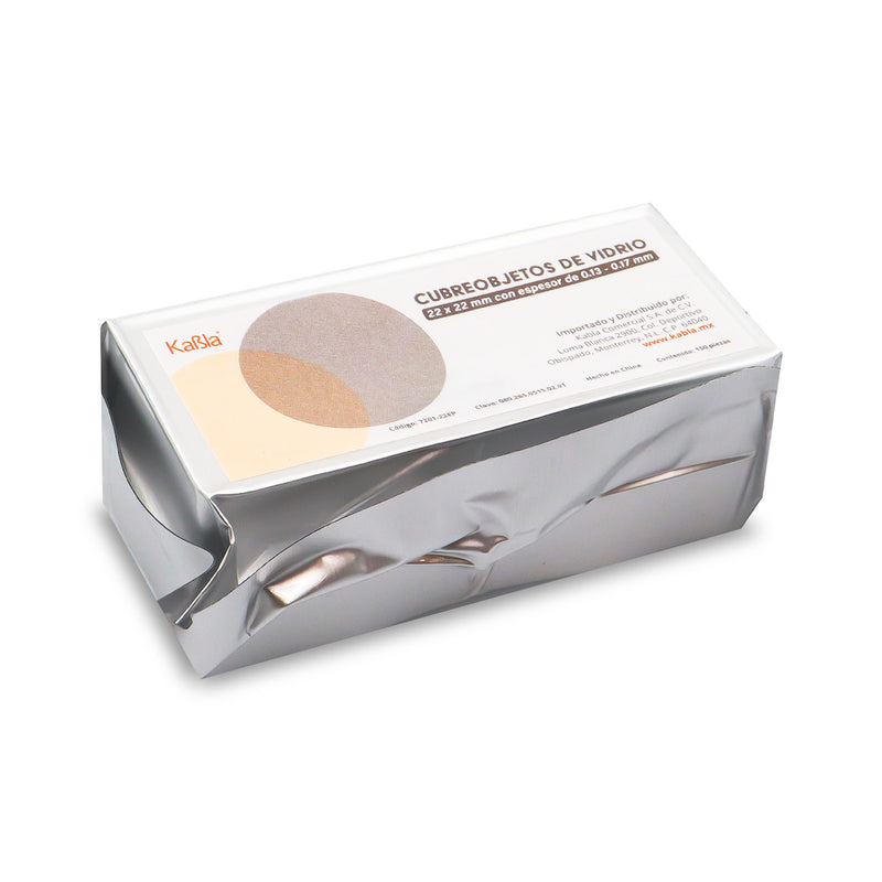 Cargue la imagen en el visor de la galería, Cubreobjetos de vidrio de 22 x 22 mm Kabla - con 150 piezas