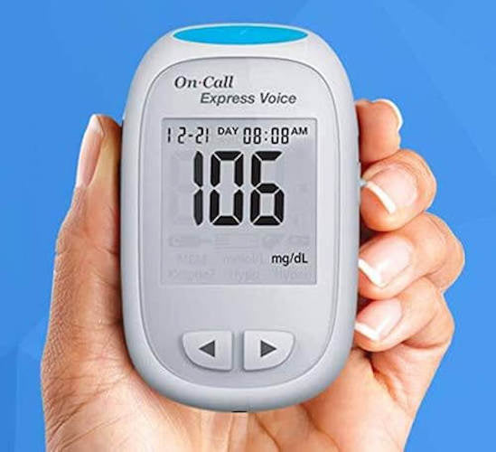 Cargue la imagen en el visor de la galería, Kit On Call Express Voice - Medidor, 100 Tiras, 100 Lancetas, 1 Portalancetas