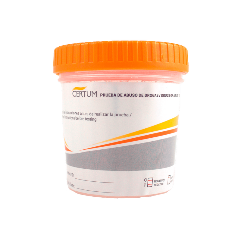 Cargue la imagen en el visor de la galería, Frasco Simple Cup de 5 Parámetros (AMP/COC/MET/PCP/THC) Certum - Kit con 25