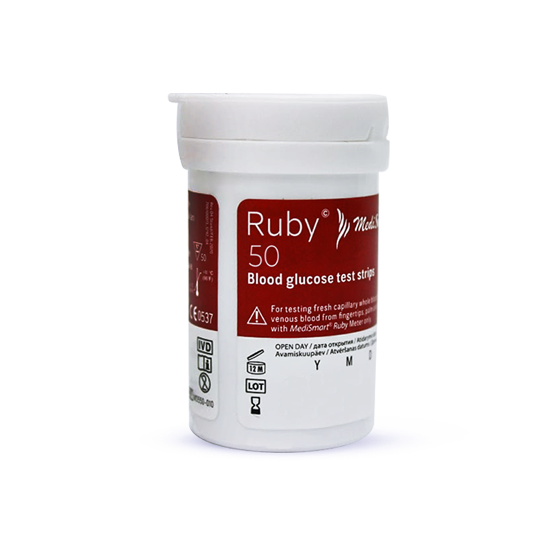 Cargue la imagen en el visor de la galería, Kit Ruby Con Glucómetro, 100 Tiras, Lancetas Y Portalancetas