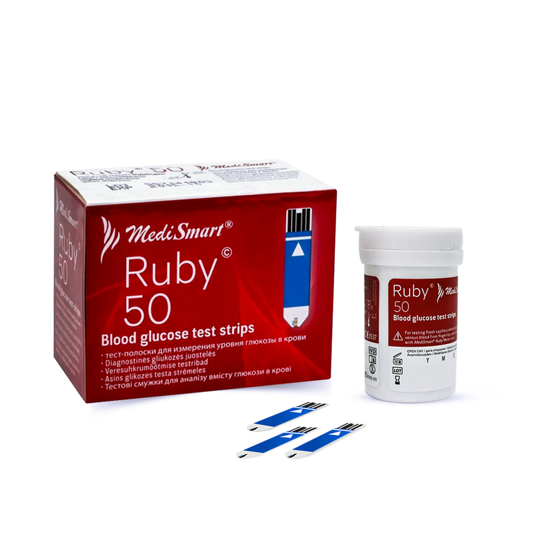 Cargue la imagen en el visor de la galería, Kit Ruby Con Glucómetro, 100 Tiras, Lancetas Y Portalancetas