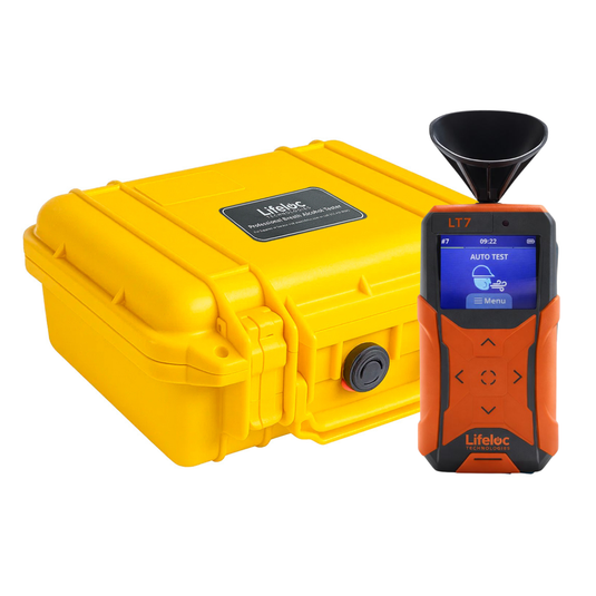 Alcoholímetro LT7 Lifeloc con batería recargable y boquillas
