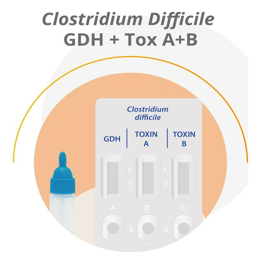 Prueba de C. Difficile (GDH/ Toxina A y B) Certest - Kit con 20