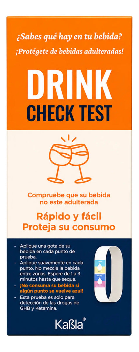 Pruebas de Adulteración de Bebidas (GHB/KET) Kabla - Kit con 10