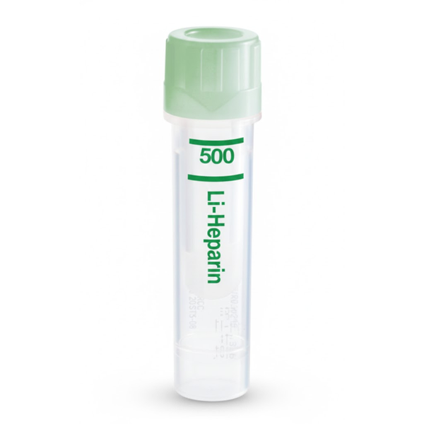Microtubos Microvette 500 con Heparina de Litio de 500 uL Sarstedt - con 100 piezas