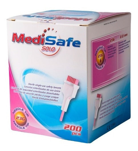 Lancetas retráctiles Medisafe Solo 23G - Kit con 200 piezas