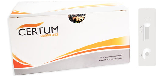 Prueba de Embarazo de Alta Sensibilidad Certum en Cassette - Kit con 40 pruebas