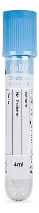Tubos tipo Vacutainer con Citrato De Sodio de 4 ml Kabla Vacuum Tube - Kit con 100 piezas