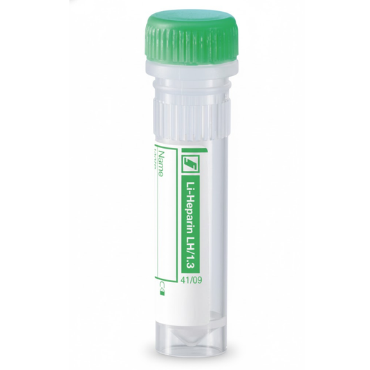 Microtubo preparado con Heparina de Litio de 1.3 mL Sarstedt - con 100 piezas