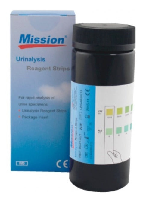 Tiras para Microalbuminuria (Creatinina/Albúmina) Mission - Kit con 25 pruebas