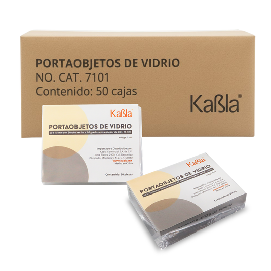Portaobjetos de vidrio de 25 x 75 mm Kabla - con 2500 piezas