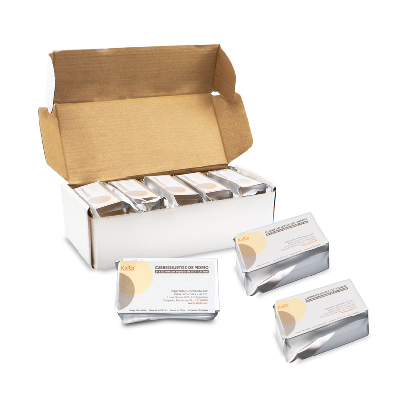 Cargue la imagen en el visor de la galería, Cubreobjetos de vidrio de 24 x 50 mm Kabla - con 30,000 piezas
