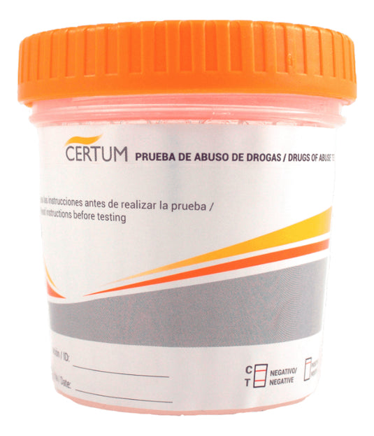 Frasco Simple Cup de 3 Parámetros (AMP/COC/THC) Certum - Kit con 25