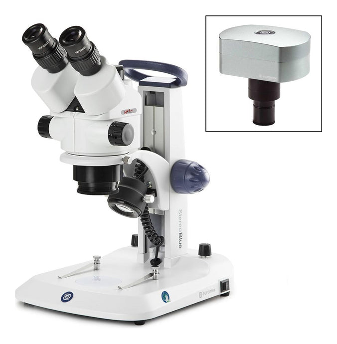 Estereoscopio Trinocular StereoBlue ESB-1903-DC18, con zoom de 0,7x a 4,5x - Euromex