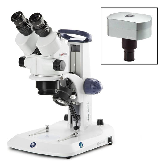 Estereoscopio Trinocular StereoBlue ESB-1903-DC18, con zoom de 0,7x a 4,5x - Euromex
