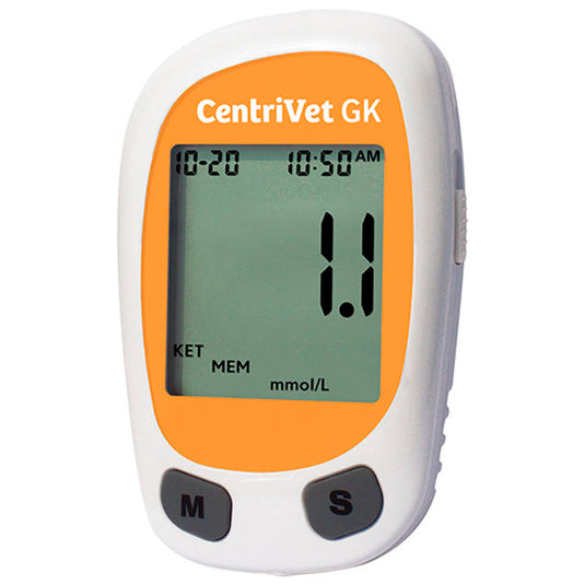 Analizador Veterinario CentriVet GK - Medidor de Glucosa y Cetonas en sangre