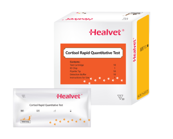 Prueba de Cortisol Canino y Felino Healvet - 10 pruebas