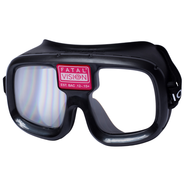 Goggles Fatal Vision para Simulación de Alcohol, Etiqueta Roja - Visión Clara