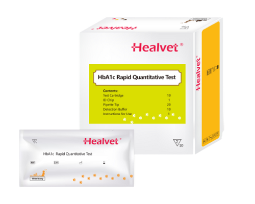 Prueba de Hemoglobina Glicosilada Canina Healvet - 10 pruebas