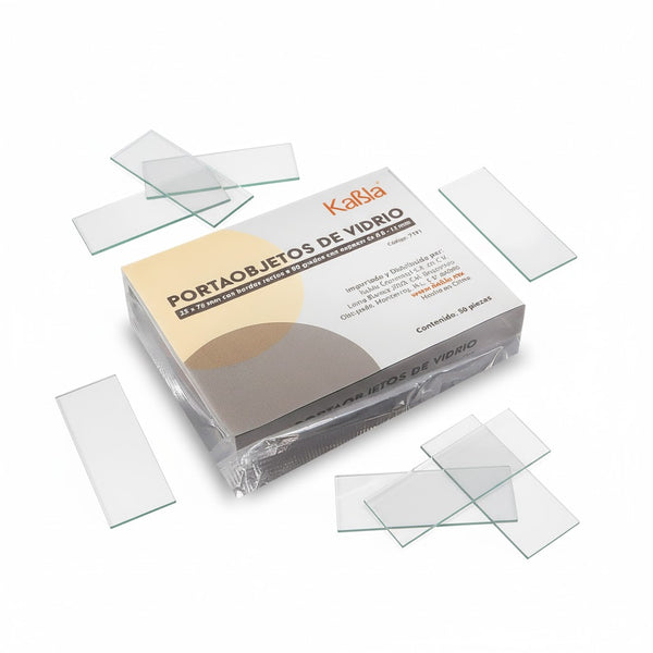 Portaobjetos de vidrio de 25 x 75 mm Kabla - con 50 piezas