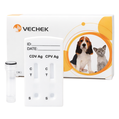 Prueba de Distemper y Parvovirus Vechek - Kit con 10 pruebas