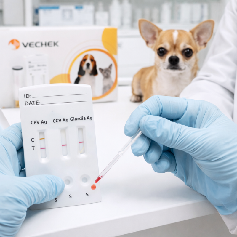 Cargue la imagen en el visor de la galería, Prueba Parvovirus, Coronavirus, Giardia Lamblia Vechek - Kit con 10 pruebas
