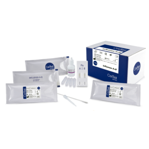 Prueba para Influenza A+B Certest - Kit con 20