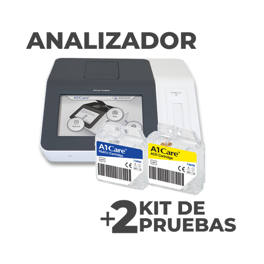 Analizador A1Care para Hemoglobina Glicosilada (HbA1c) y Albúmina-Creatinina (ACR) i-Sens