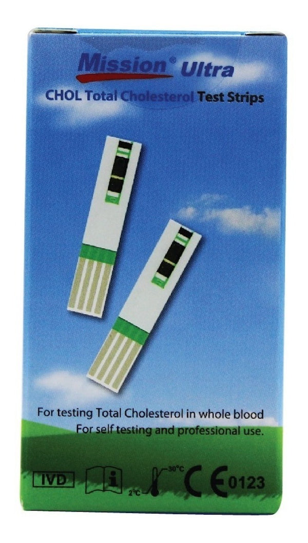 Tiras para Medidor de Colesterol Mission Ultra - Kit con 25 pruebas