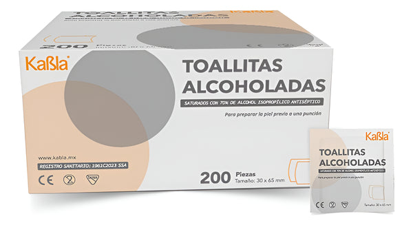 Toallitas Alcoholadas Kabla - con 200 piezas