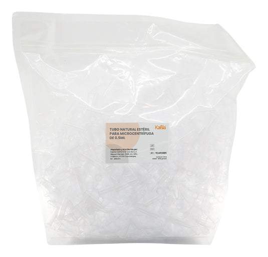 Tubos de Microcentrífuga de 0.5 mL, estériles Kabla - con 1000 piezas