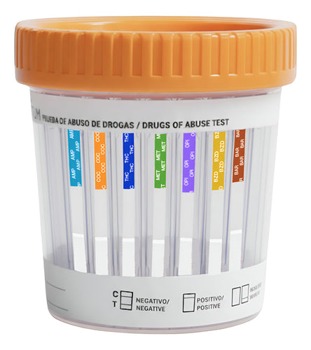 Frasco Simple Cup de 7 Parámetros (AMP/BAR/BZD/COC/MET/MOR/THC) Certum - Kit con 25