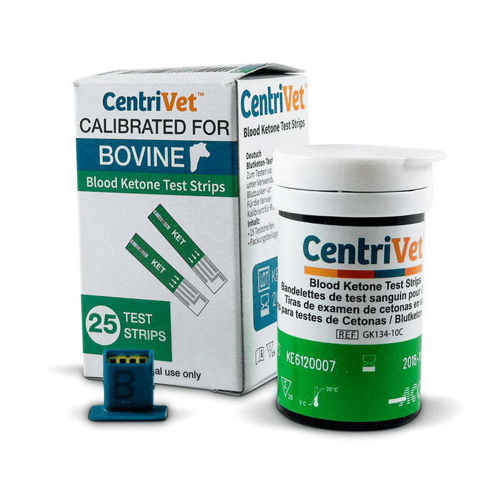 Tiras reactivas de Cetonas en Bovinos Centrivet GK - Kit con 25
