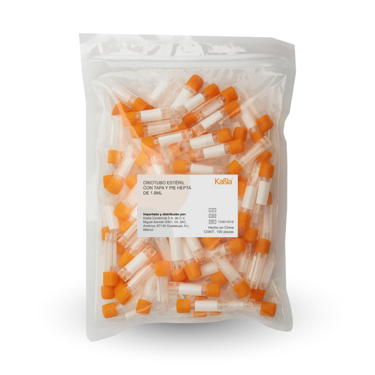 Criotubos estériles de 1.8 mL con pie estrella y tapa Kabla - con 100