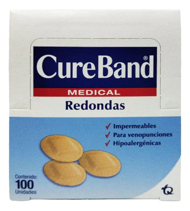 Curitas Adhesivas Redondas Cureband - con 100 piezas