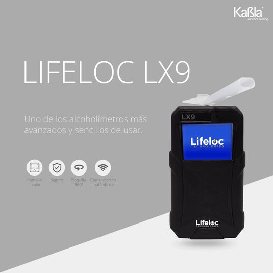 Alcoholímetro Profesional Lx9 Lifeloc, con Bluetooth, Impresora y Batería recargable
