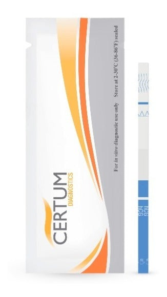 Prueba de Embarazo (HCG) Certum en Tira - Kit con 100 pruebas