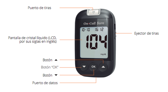 Kit On Call Sure - Medidor, 100 Tiras, 100 Lancetas, 1 Portalancetas