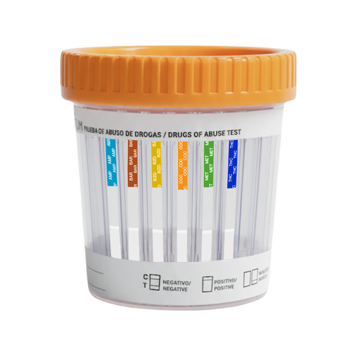 Frasco Simple Cup de 6 Parámetros (AMP/BAR/BZD/COC/MET/THC) Certum - Kit con 25
