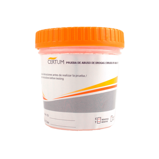 Frasco Simple Cup de 5 Parámetros (AMP/BAR/BZD/COC/THC) Certum - Kit con 25